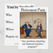 リタイアユーモアパーティの招待状「斑点」 招待状 (正面/裏面)