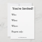 リタイアユーモアパーティの招待状「斑点」 招待状 (裏面)