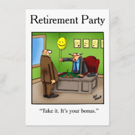 リタイアユーモアパーティの招待状「斑点」 招待状