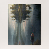 リタイアリラックスンズレイク穏やかな水 ジグソーパズル (縦)