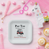 リタイアレッドゴルフカートPar Teeテーマ ペーパープレート (パーティー)