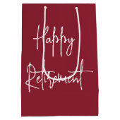 リタイアレッドボーリングボールストライク ミディアムペーパーバッグ (裏面)