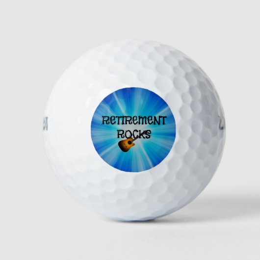 リタイアロックス – -カスタムギターデザイン ゴルフボール (正面)