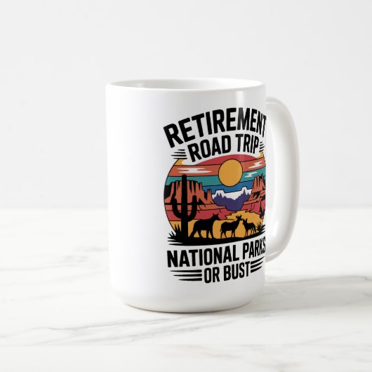 リタイアロードトリップナショナルパークスウェスタンスタイル コーヒーマグカップ (正面右)