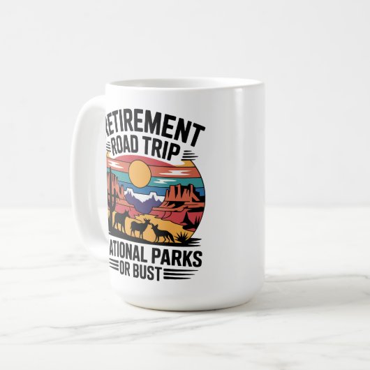 リタイアロードトリップナショナルパークスウェスタンスタイル コーヒーマグカップ (正面左)