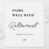 リタイアワインラベルとペアを組む ワインラベル (シングルラベル)