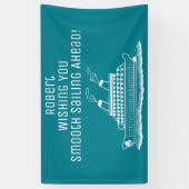 リタイアースムーンセーリングクルーズ船パーティー 横断幕 (縦)