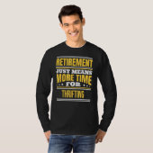 リタイア後のリサイクルショップ巡り好きのための退職記念ギフト Tシャツ (正面フル)