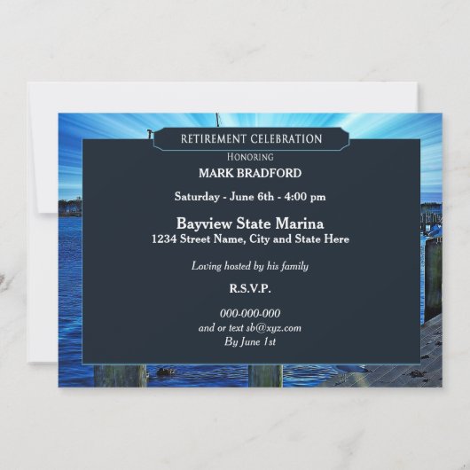 リタイア招待状 – マリーナサンズオブブルー 招待状 (裏面)