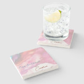 リタイア楽しむルパステルの流体カラー ストーンコースター (横)