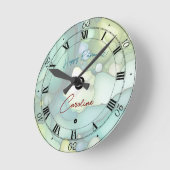 リタイア楽しむルパステルの流体カラー ラウンド壁時計 (傾斜)