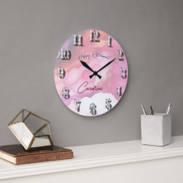 リタイア楽しむルパステルの流体カラー ラージ壁時計