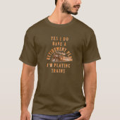 リタイア計画遊- Trains Steam Engine Tシャツ (正面)