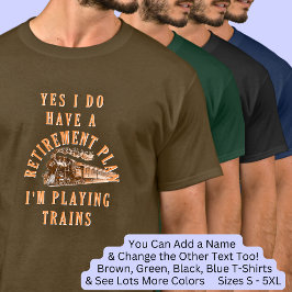 リタイア計画遊- Trains Steam Engine Tシャツ