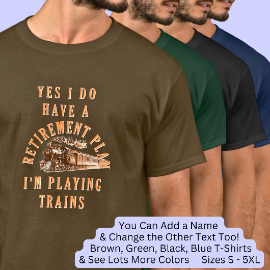 リタイア計画遊- Trains Steam Engine Tシャツ