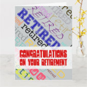 リタイア退職したルビッグカード1おめでとう カード (黄色い花)