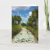 リタイア – 自転車とヤシの木ソリビタフロリダ カード (正面)