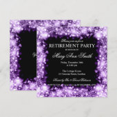 リタイエレガントアメントパーティーの紫きらめくの灯 招待状 (正面/裏面)