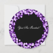 リタイエレガントアメントパーティー紫のスパークライト 招待状 (裏面)