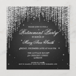 リタイエレガントアメント·パーティー·ナイト·ダズル·ブラック 招待状