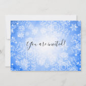 リタイモダンアメントパーティーブルーウィンター《写真》ぼけ味灯 招待状 (裏面)