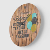 リタイ素朴アメント・グッドバイ・テンション引用文 ラージ壁時計 (傾斜)