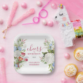 リタスタイリッシュイエレガントンガーデンパステルフローラ ペーパープレート (パーティー)