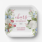 リタスタイリッシュイエレガントンガーデンパステルフローラ ペーパープレート (正面)