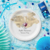 リタモダンイメントパーティーシャンパングリッターナプキンス ペーパープレート (パーティー)