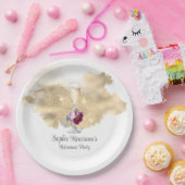 リタモダンイメントパーティーシャンパングリッターナプキンス ペーパープレート (パーティー)