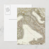 リタリー語 – イタリアの地図 ポストカード (正面/裏面)