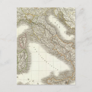 リタリー語 – イタリアの地図 ポストカード