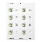 リターンラベルグリーンフラッパーの女の子 ラベル (フルシート)