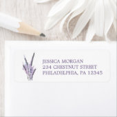 リターン アドレス ラベル ミニマル ラベンダー (インサイチュ)