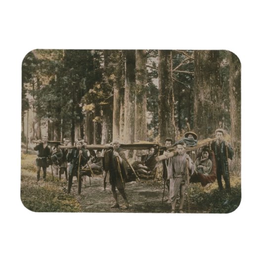 リタ日本のー運スの家族, c.1880s マグネット (横)