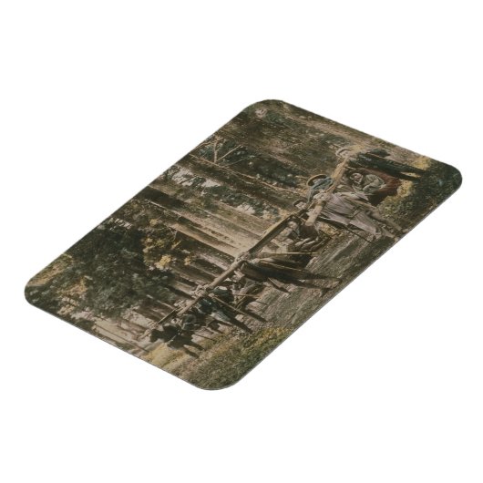 リタ日本のー運スの家族, c.1880s マグネット (左側)