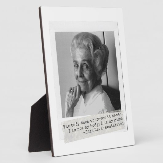 リタ・レビ=モンタルチーニ引用文女性科学 フォトプラーク (側面)
