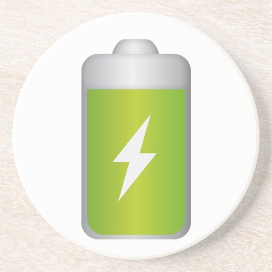 リチウムイオン電池アイコン コースター (正面)