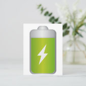 リチウムイオン電池アイコン ポストカード (スタンド正面)