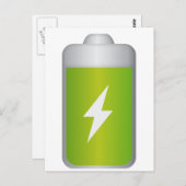 リチウムイオン電池アイコン ポストカード (正面/裏面)