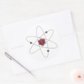 リチウム原子のモデル ラウンドシール (封筒)