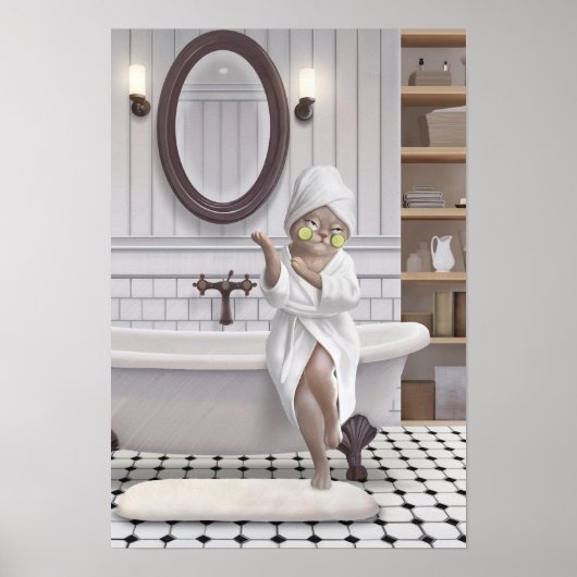 リチャージモー恋しく思ド – バスローブでニャー ポスター (正面)