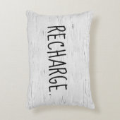 リチャージ文字オン樺の木ツリーアクセント枕 アクセントクッション (正面(垂直))