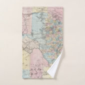 リチャードソンのテキサス州の新しい地図 バスタオルセット (ハンドタオル)