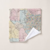 リチャードソンのテキサス州の新しい地図 バスタオルセット (ウォッシュタオル)