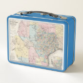 リチャードソンのテキサス州の新しい地図 メタルランチボックス (裏面)
