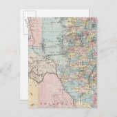 リチャードソンのテキサス州州の新地図 ポストカード (正面/裏面)