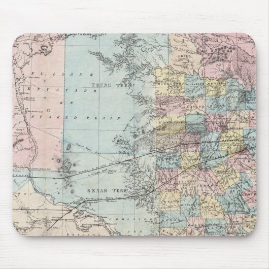 リチャードソンのテキサス州州の新地図 マウスパッド (正面)