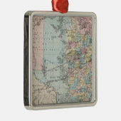 リチャードソンのテキサス州州の新地図 メタルオーナメント (右)