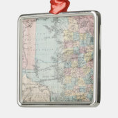 リチャードソンのテキサス州州の新地図 メタルオーナメント (左)
